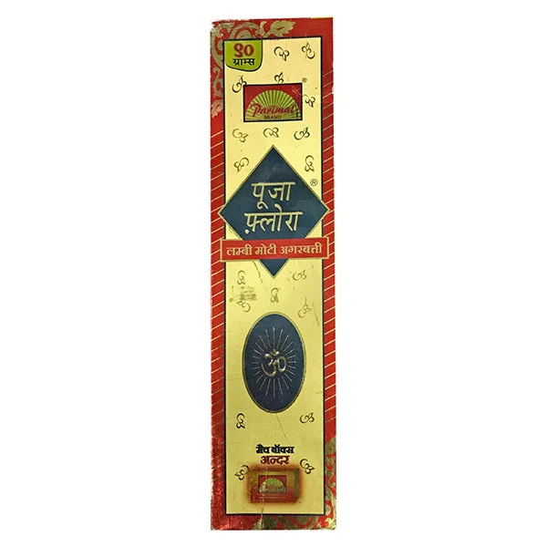 Parimal Pooja Flora Thick Long Incense Sticks - 80 Gms | Agarbathi/ Agarbatti/ Scent Sticks For Pooja