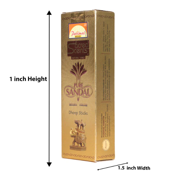 Parimal Sacred Scents Pure Sandal Dhoop Sticks - 45 Gms | Dhoop Batti/ Sambrani Dhoop for Pooja - Image 3