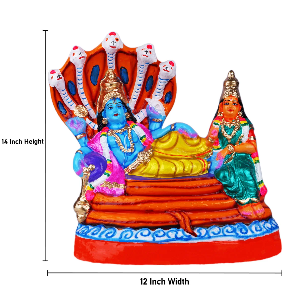 Parkadal Ranganathar Paper Mache Golu Bommai - 14 x 12 Inches | Giri Golu Doll/ Navaratri Golu Bomma/Gombe - Image 5