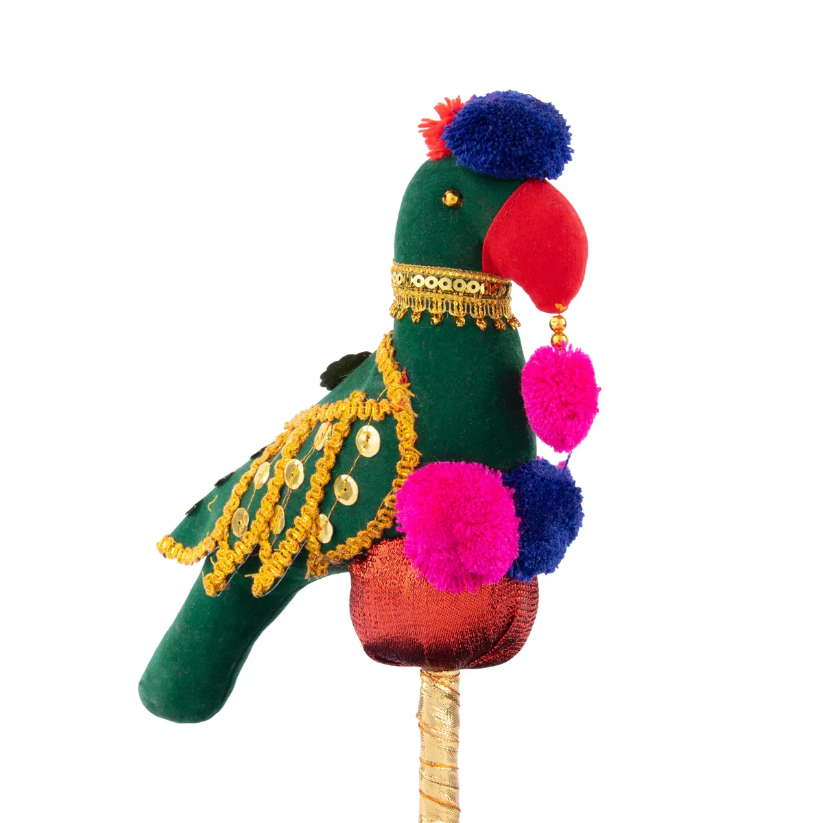 Parrot - 12 x 9 Inches | Velvet Parrot/ Artificial Parrot for Decoration - Image 3