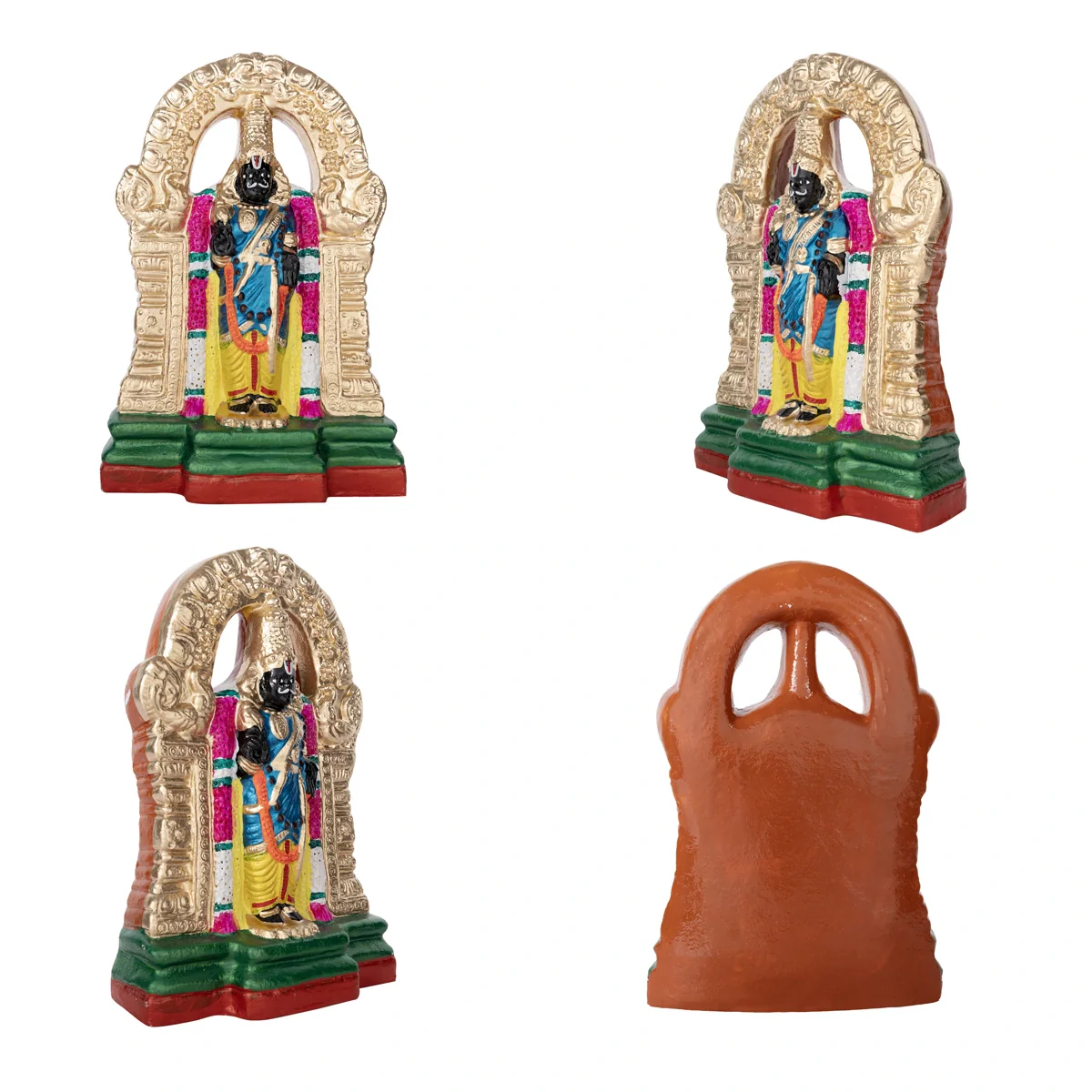 Parthasarathy Perumal Thayar Clay Golu Bommai Set - 12 X 8 Inches | Navaratri Golu Gombe/ Giri Golu Doll - Image 2