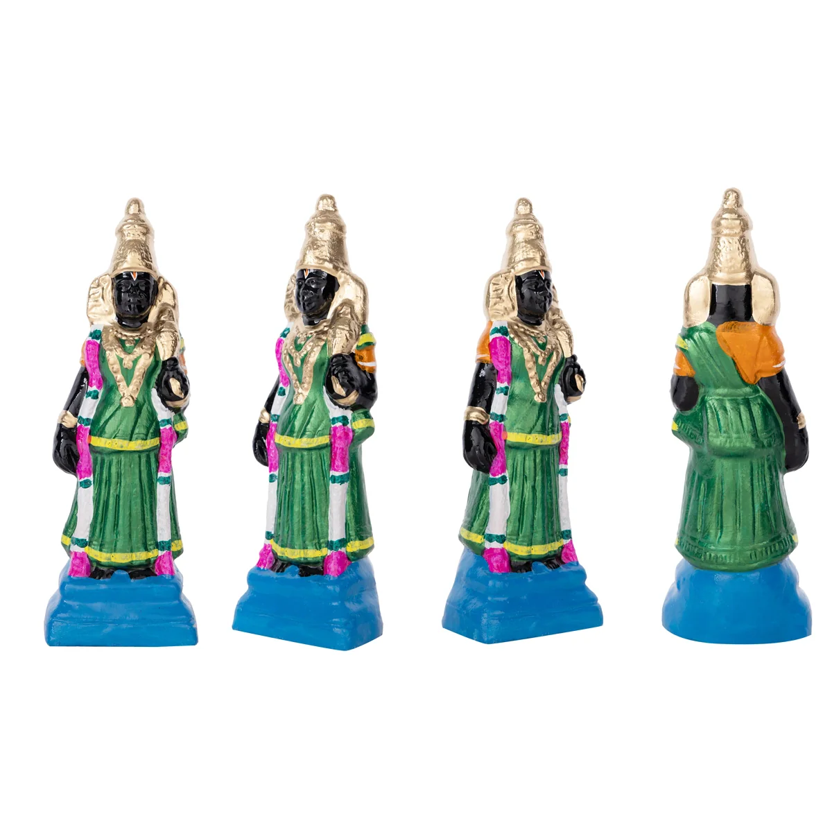 Parthasarathy Perumal Thayar Clay Golu Bommai Set - 12 X 8 Inches | Navaratri Golu Gombe/ Giri Golu Doll - Image 4