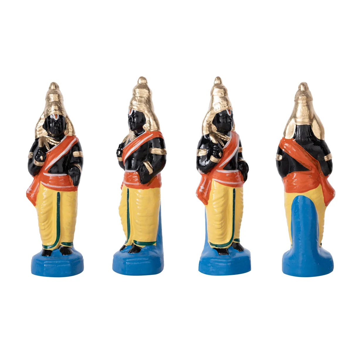 Parthasarathy Perumal Thayar Clay Golu Bommai Set - 12 X 8 Inches | Navaratri Golu Gombe/ Giri Golu Doll - Image 6