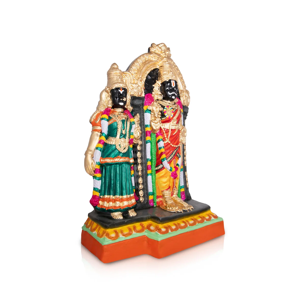 Parthasarathy Perumal Thayar Paper Mache Golu Bommai - 23 X 14 Inches | Navaratri Golu Gombe/ Giri Golu Doll - Image 5