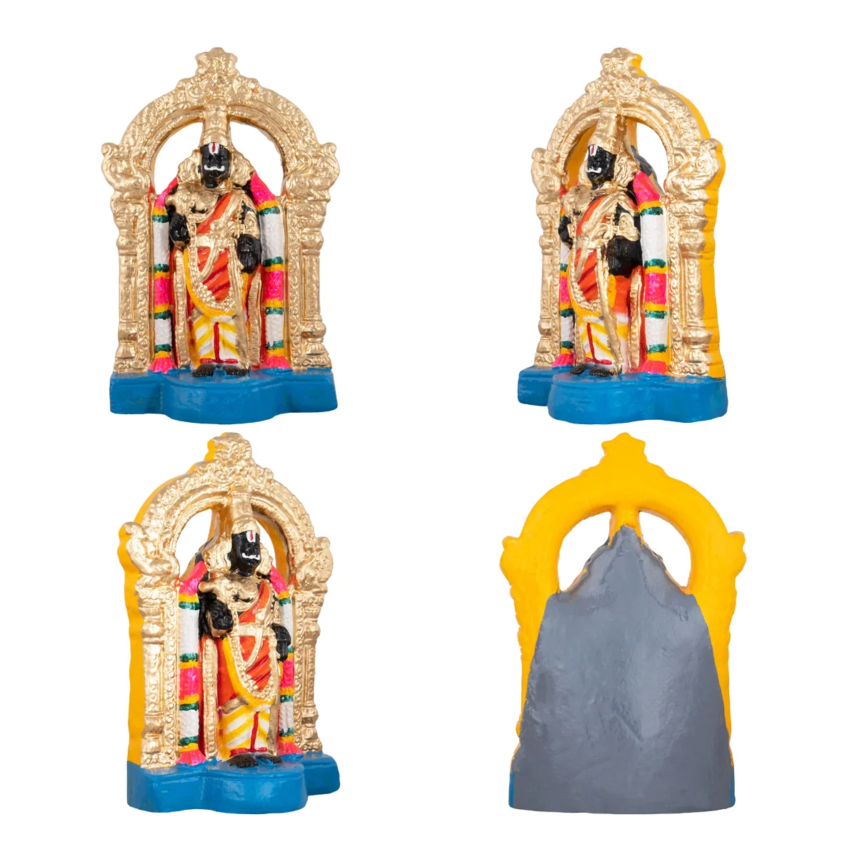 Parthasarathy Perumal Utsavar Clay Golu Bommai Set - 10 x 6 Inches | Giri Golu Doll/ Navaratri Golu Bomma/Gombe - Image 2
