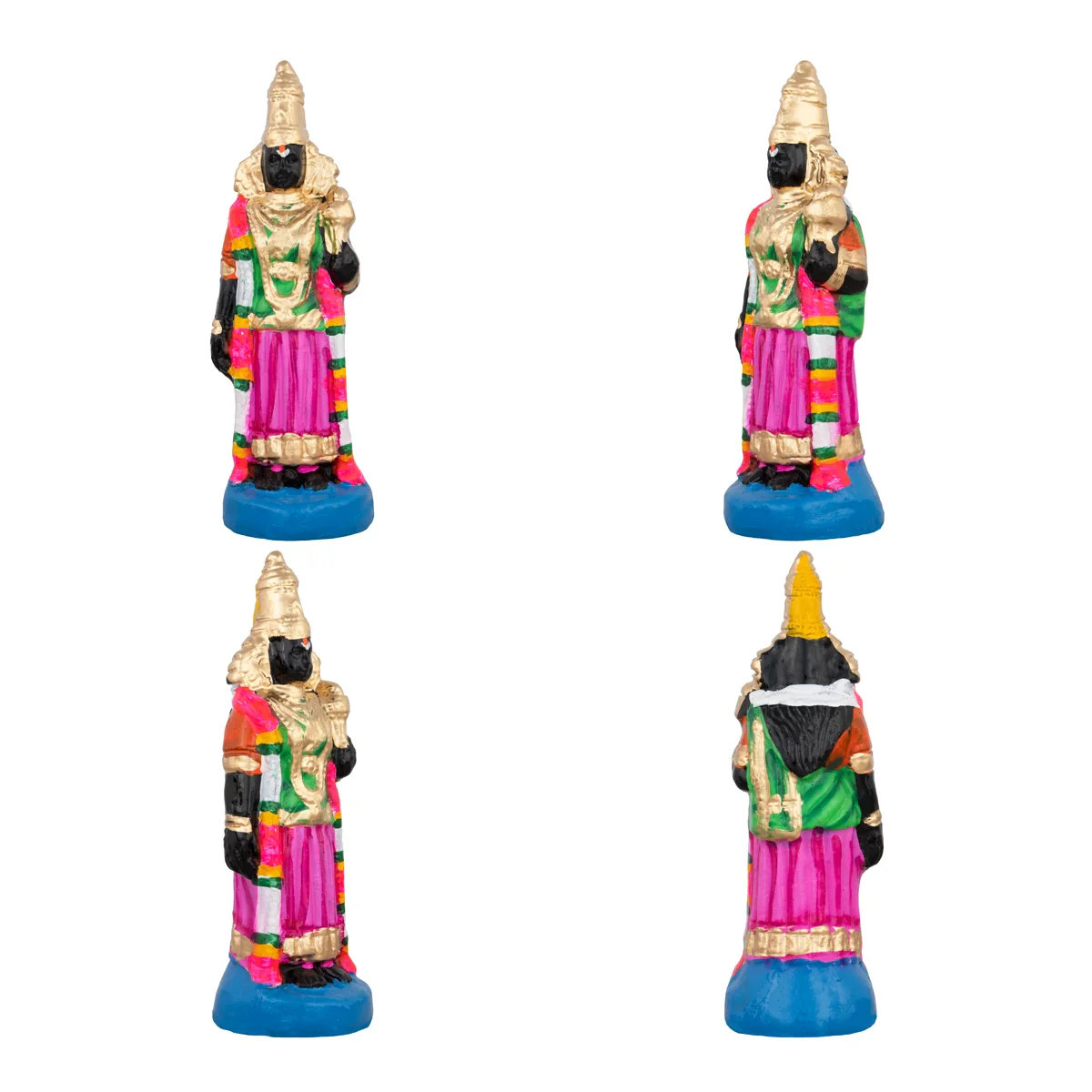Parthasarathy Perumal Utsavar Clay Golu Bommai Set - 10 x 6 Inches | Giri Golu Doll/ Navaratri Golu Bomma/Gombe - Image 6