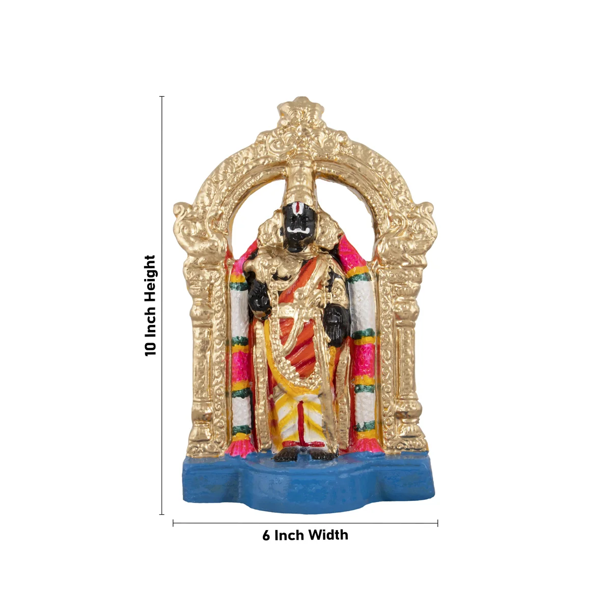 Parthasarathy Perumal Utsavar Clay Golu Bommai Set - 10 x 6 Inches | Giri Golu Doll/ Navaratri Golu Bomma/Gombe - Image 7