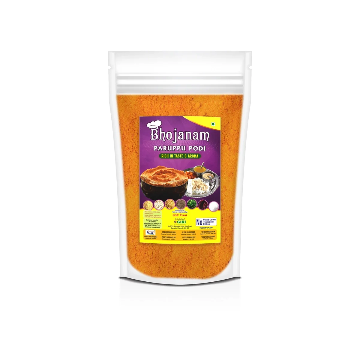 Paruppu Podi - 250 Gms | Homemade Dal Powder/ Dhall Powder - Image 5