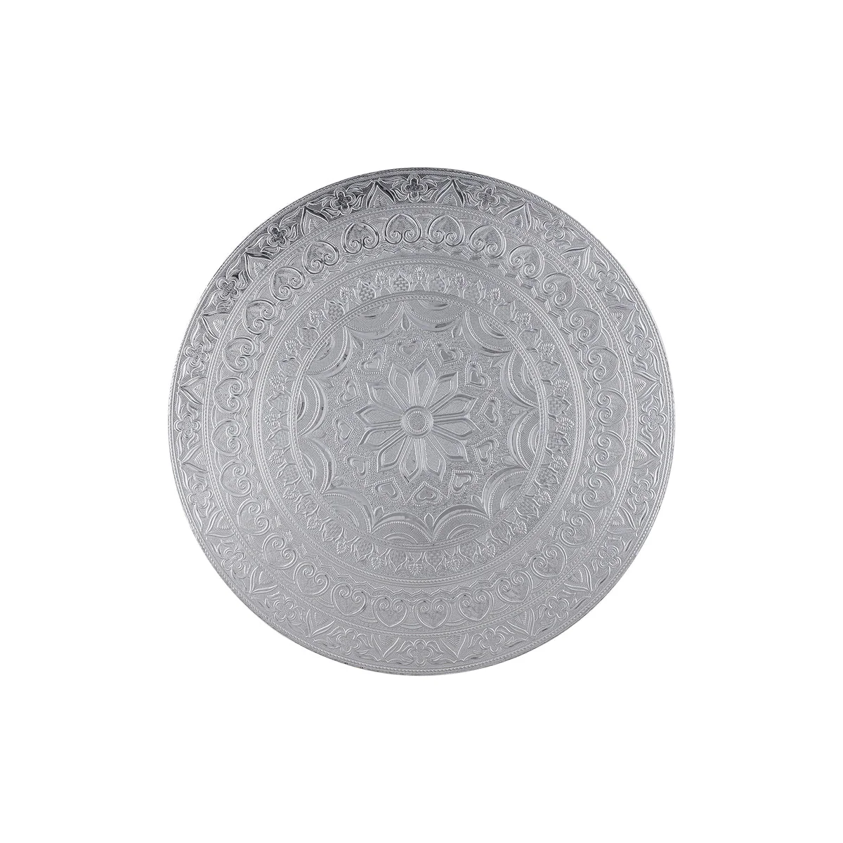 Patla - 9 x 14 Inches | Silver Polish Chowki/ Manai Palagai for Pooja - Image 4
