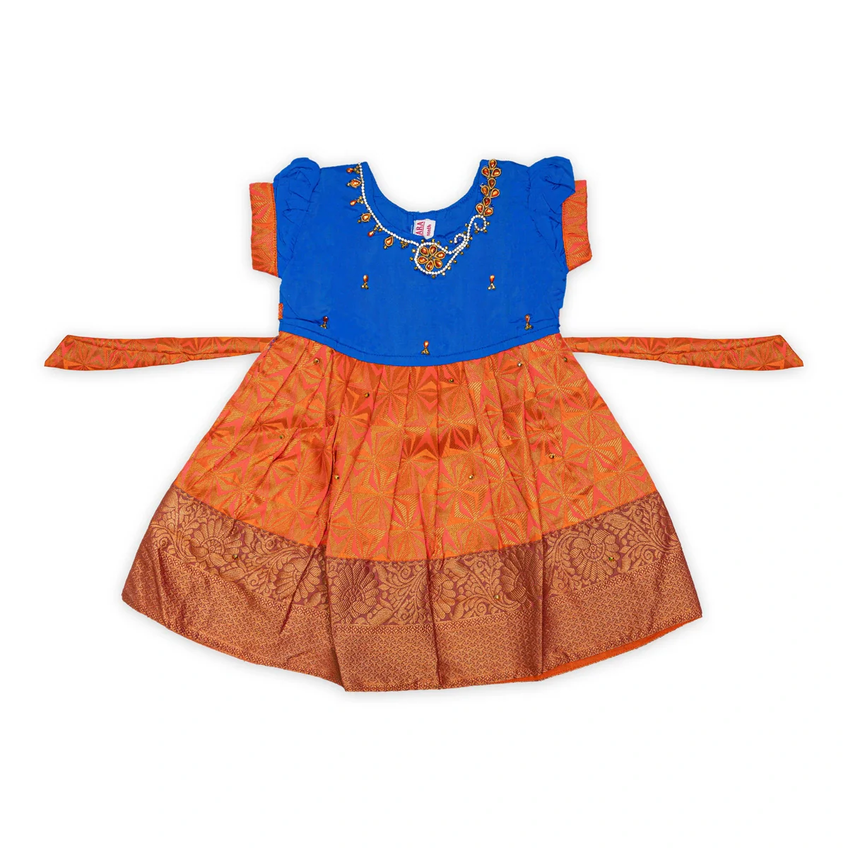 Pattu Frock Dress - Size 6 Month | Readymade Dress/ Jacquard Gown Dress For Baby Girls/ Assorted Colour&Design - Image 13