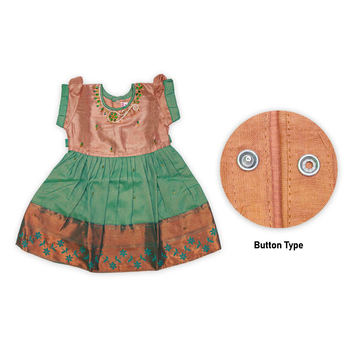 Pattu Frock Dress - Size 6 Month | Readymade Dress/ Jacquard Gown Dress For Baby Girls/ Assorted Colour&Design - Image 17