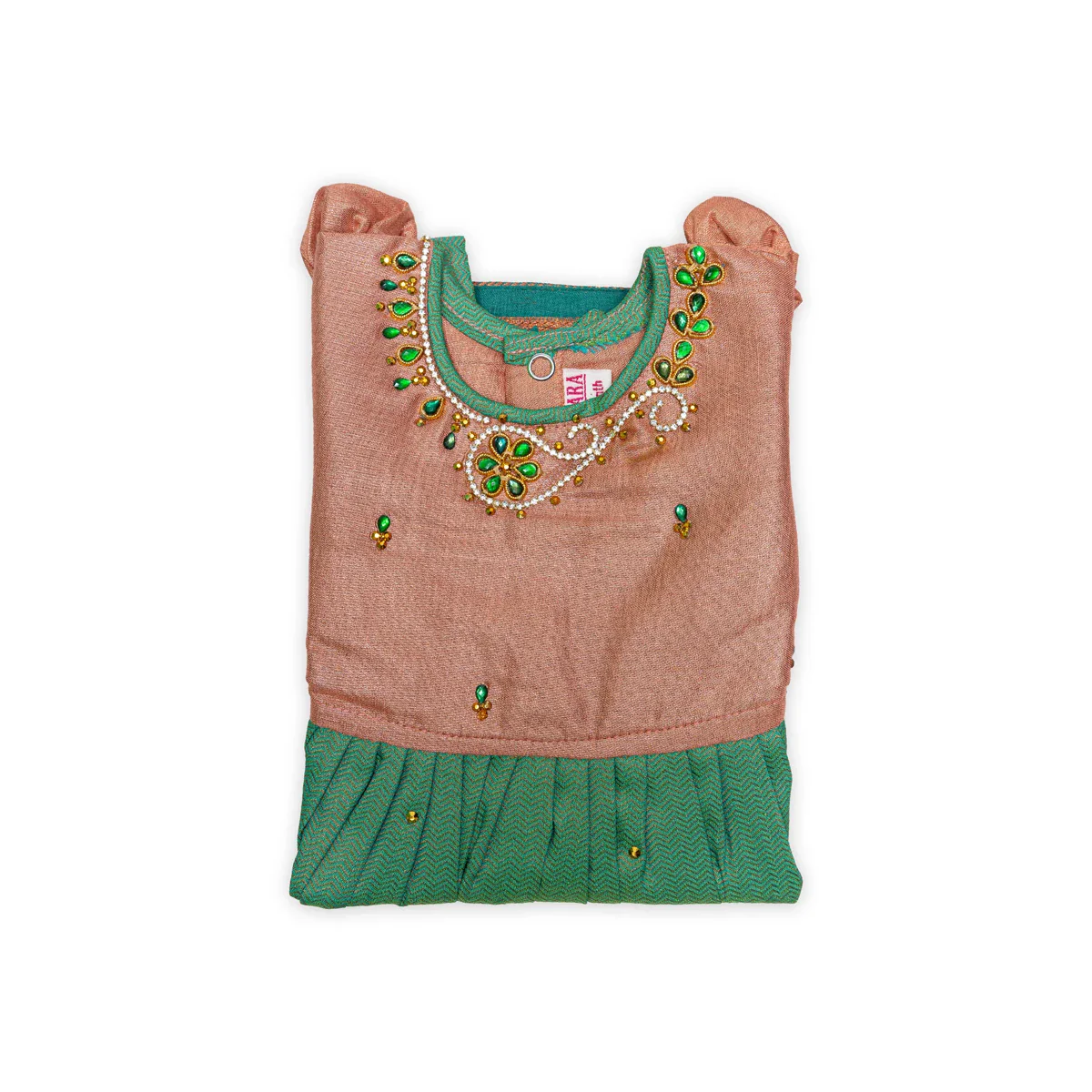 Pattu Frock Dress - Size 6 Month | Readymade Dress/ Jacquard Gown Dress For Baby Girls/ Assorted Colour&Design - Image 18
