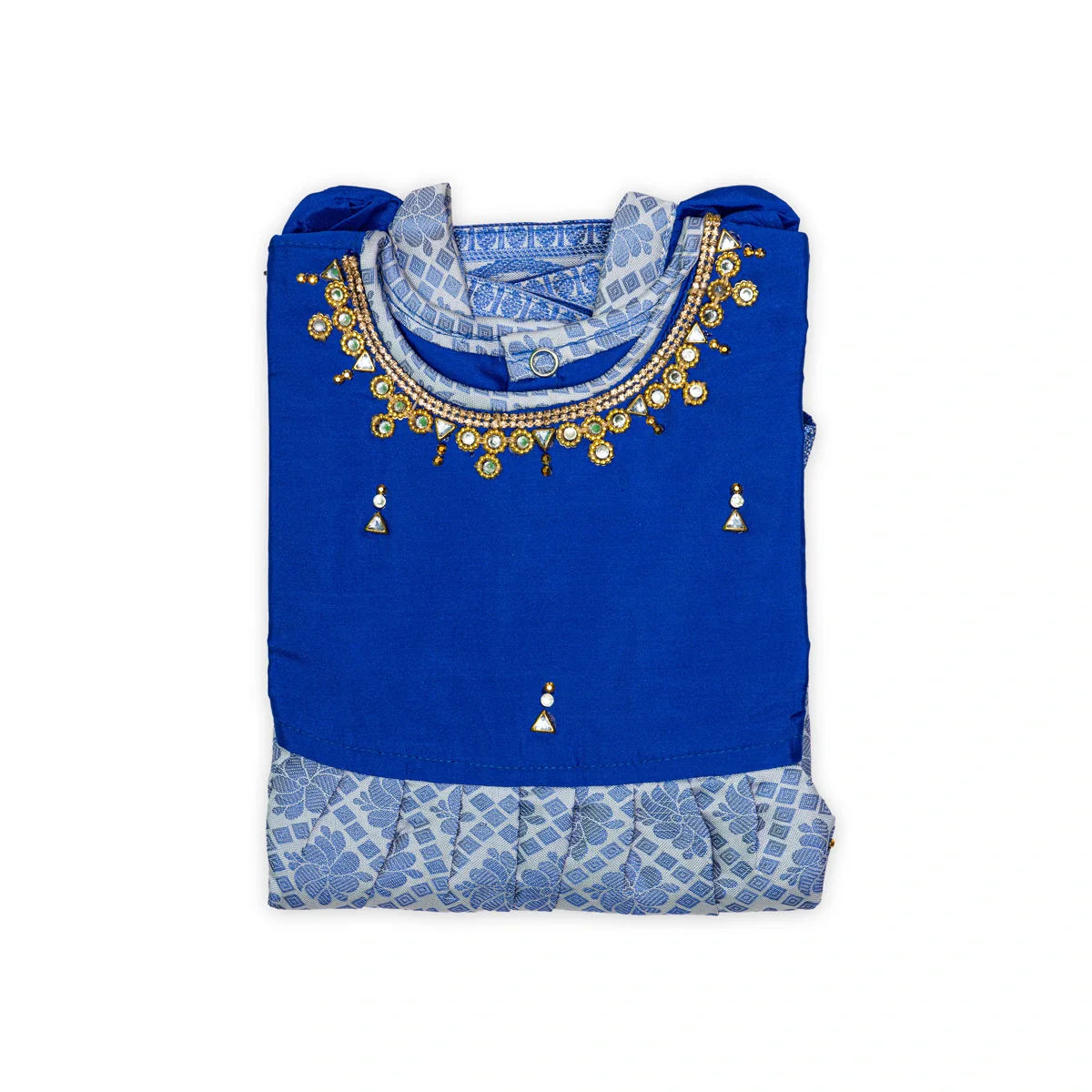 Pattu Frock Dress - Size 6 Month | Readymade Dress/ Jacquard Gown Dress For Baby Girls/ Assorted Colour&Design - Image 9