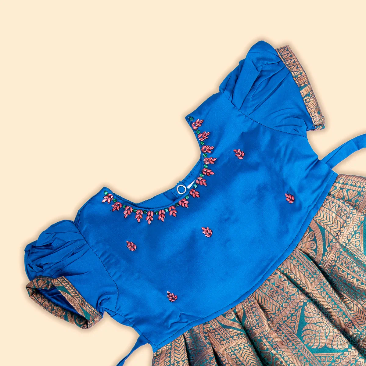 Pattu Frock | Size 0/ Kids Dress/ Pattu Gown/ Baby Girl Dress for Kids - Image 3