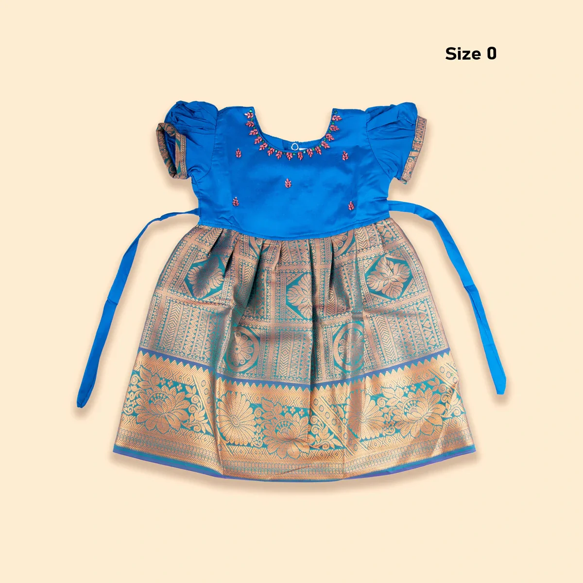 Pattu Frock | Size 0/ Kids Dress/ Pattu Gown/ Baby Girl Dress for Kids - Image 5