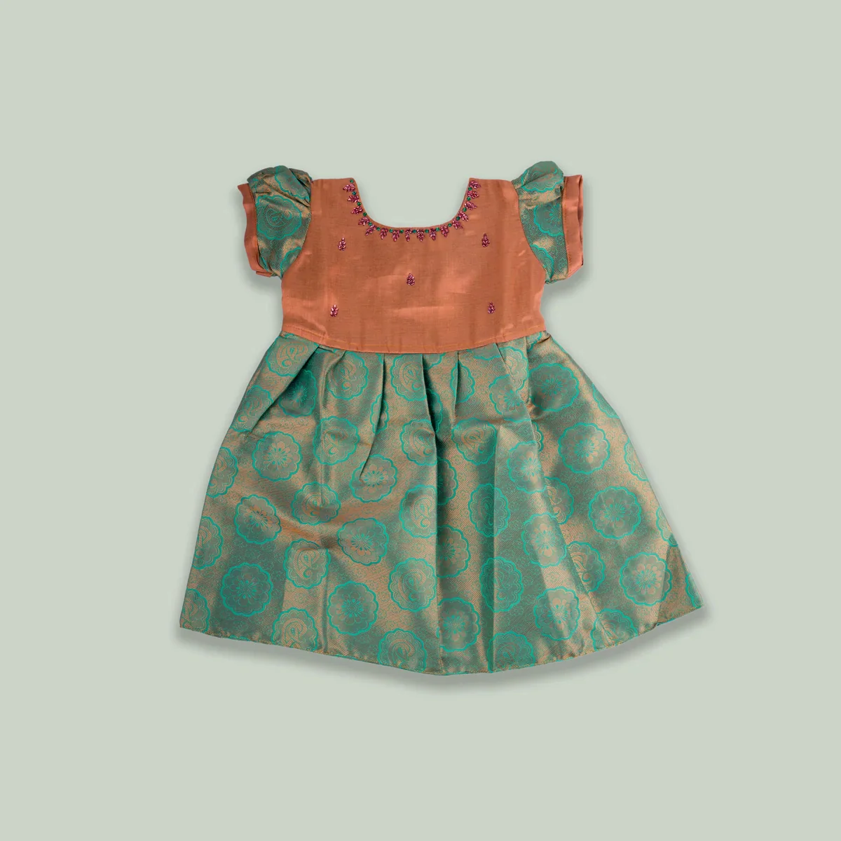 Pattu Frock | Size 0/ Pattu Gown/ Kids Dress/ Baby Girl Dress for Kids - Image 5