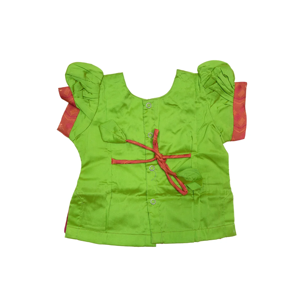 Pattu Pavadai Sattai Pair - Size 0 | Jacquard Skirt And Top/Traditional Dress For Baby Girls/ Assorted Colour - Image 11