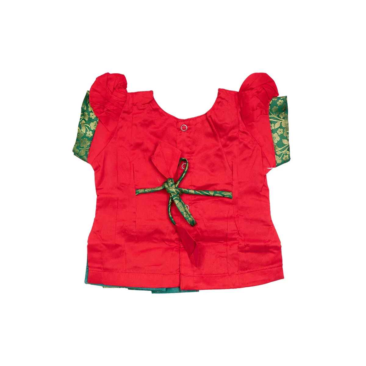 Pattu Pavadai Sattai Pair - Size 0 | Jacquard Skirt And Top/Traditional Dress For Baby Girls/ Assorted Colour - Image 14