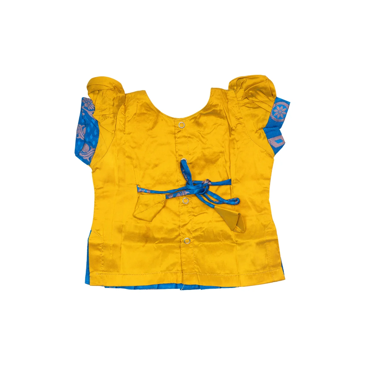 Pattu Pavadai Sattai Pair - Size 0 | Jacquard Skirt And Top/Traditional Dress For Baby Girls/ Assorted Colour - Image 15