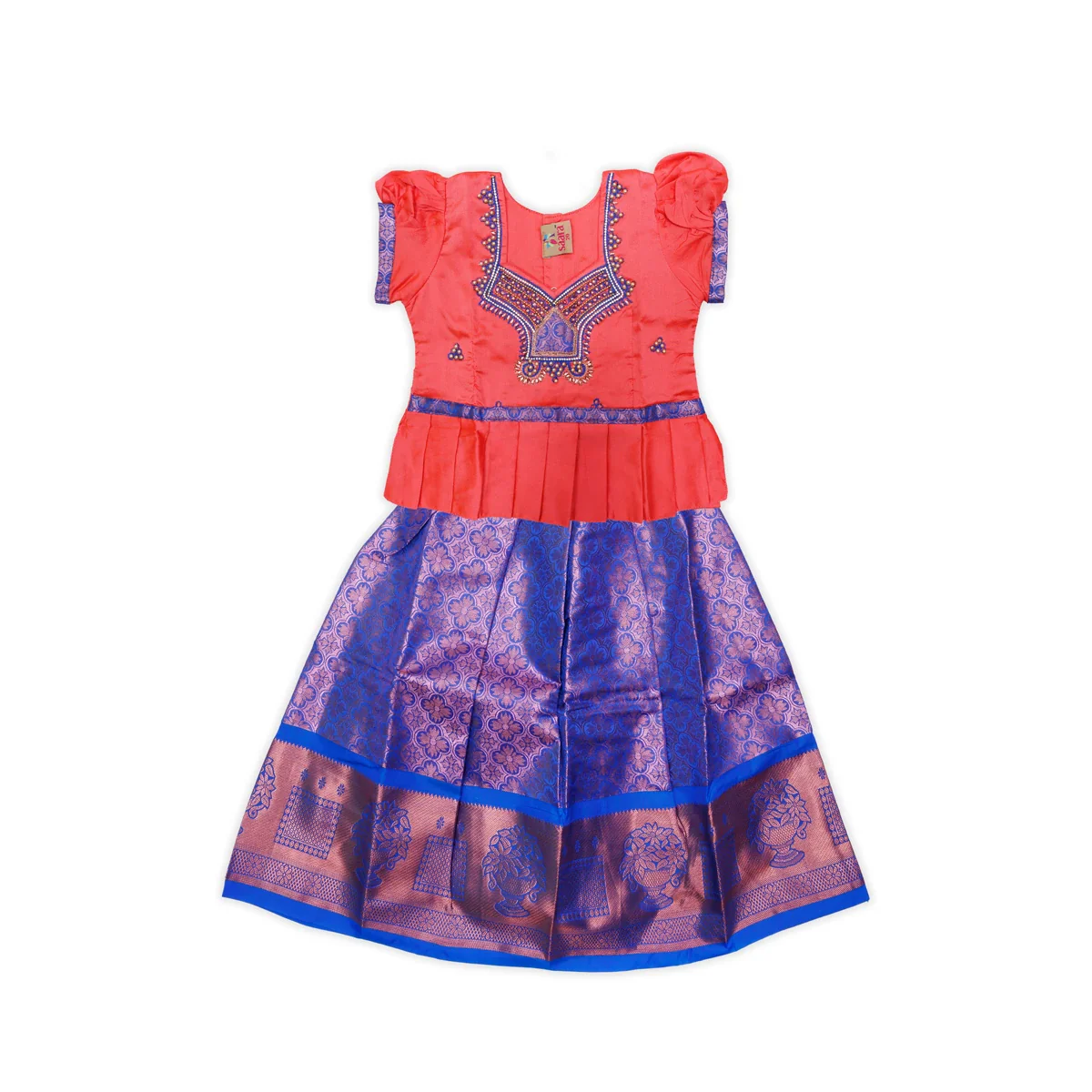 Pattu Pavadai Sattai Pair | Size 20/ Traditional Dress/ Skirt And Top For Baby Girls/ Assorted Colour - Image 14