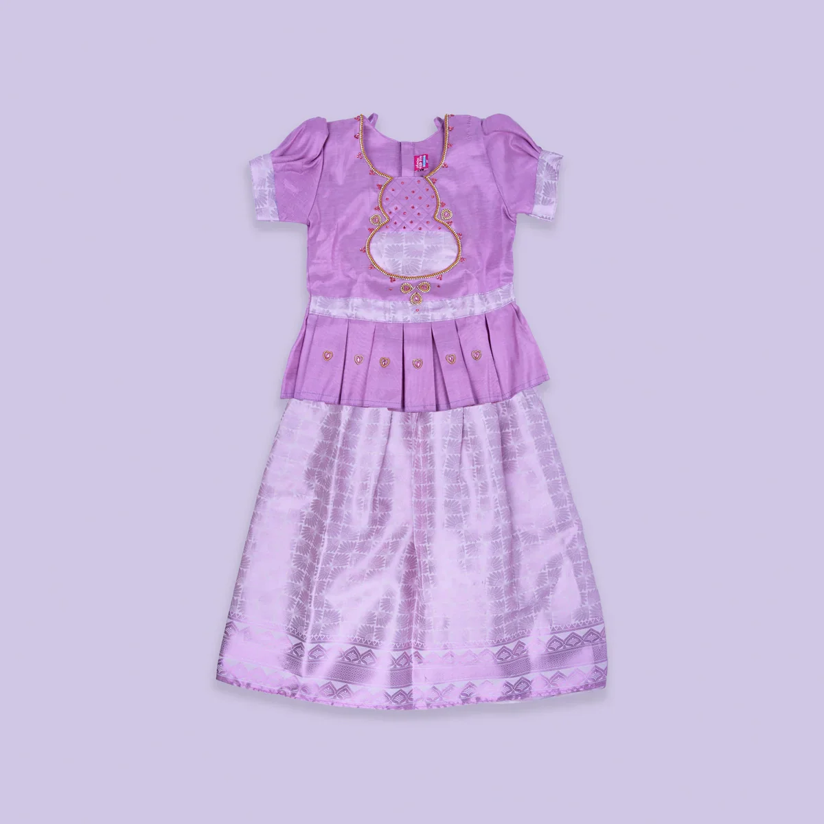Pattu Pavadai Sattai | Size 22/ Traditional Dress/ Pattu Langa for Kids - Image 2
