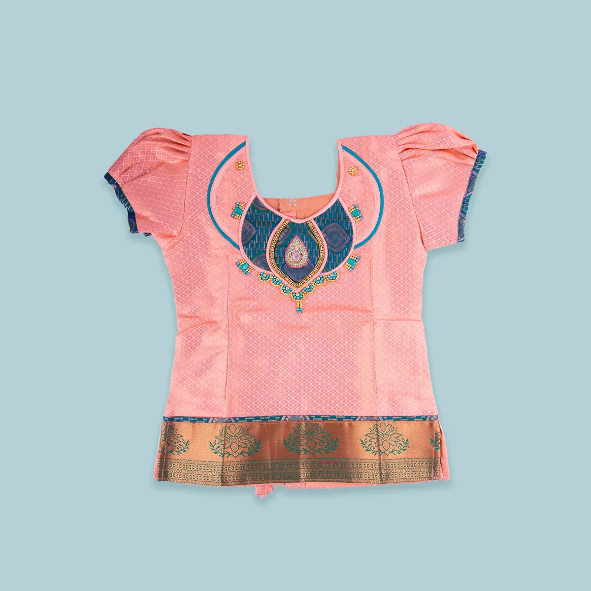 Pattu Pavadai Sattai | Size 7/ Traditional Dress/ Pattu Langa for Kids - Image 4