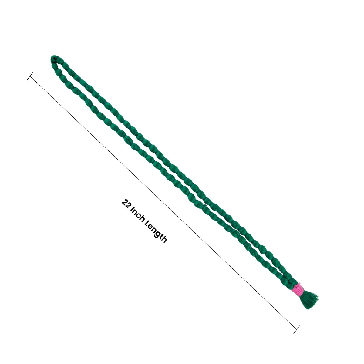 Pavitra Mala - 22 Inches | Green Colour Thread Garland for Deity Decor - Image 2