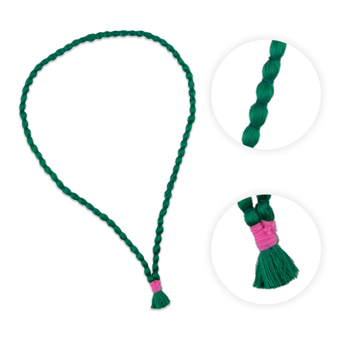 Pavitra Mala - 22 Inches | Green Colour Thread Garland for Deity Decor - Image 3