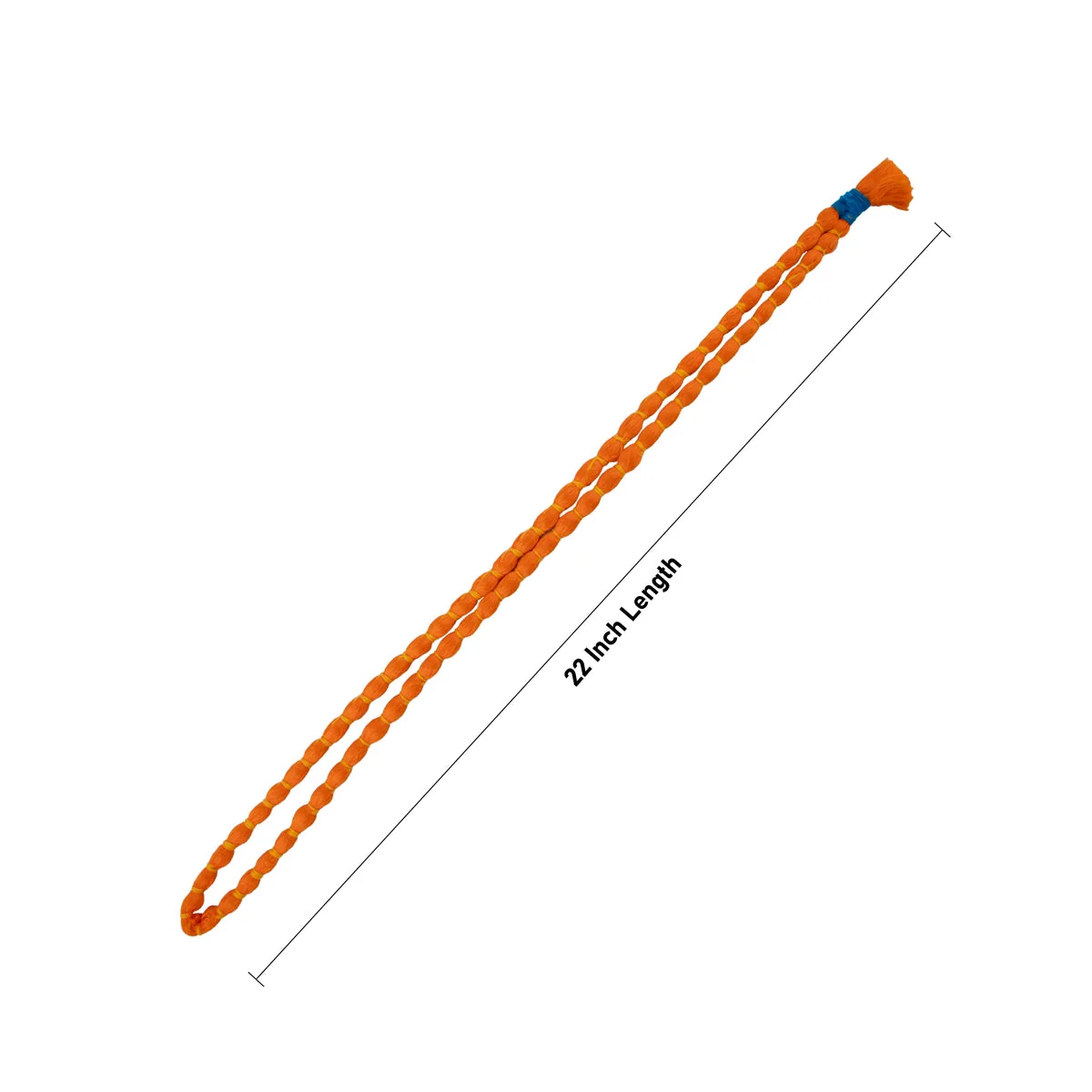 Pavitra Mala - 22 Inches | Orange Colour Thread Garland for Deity Decor - Image 2
