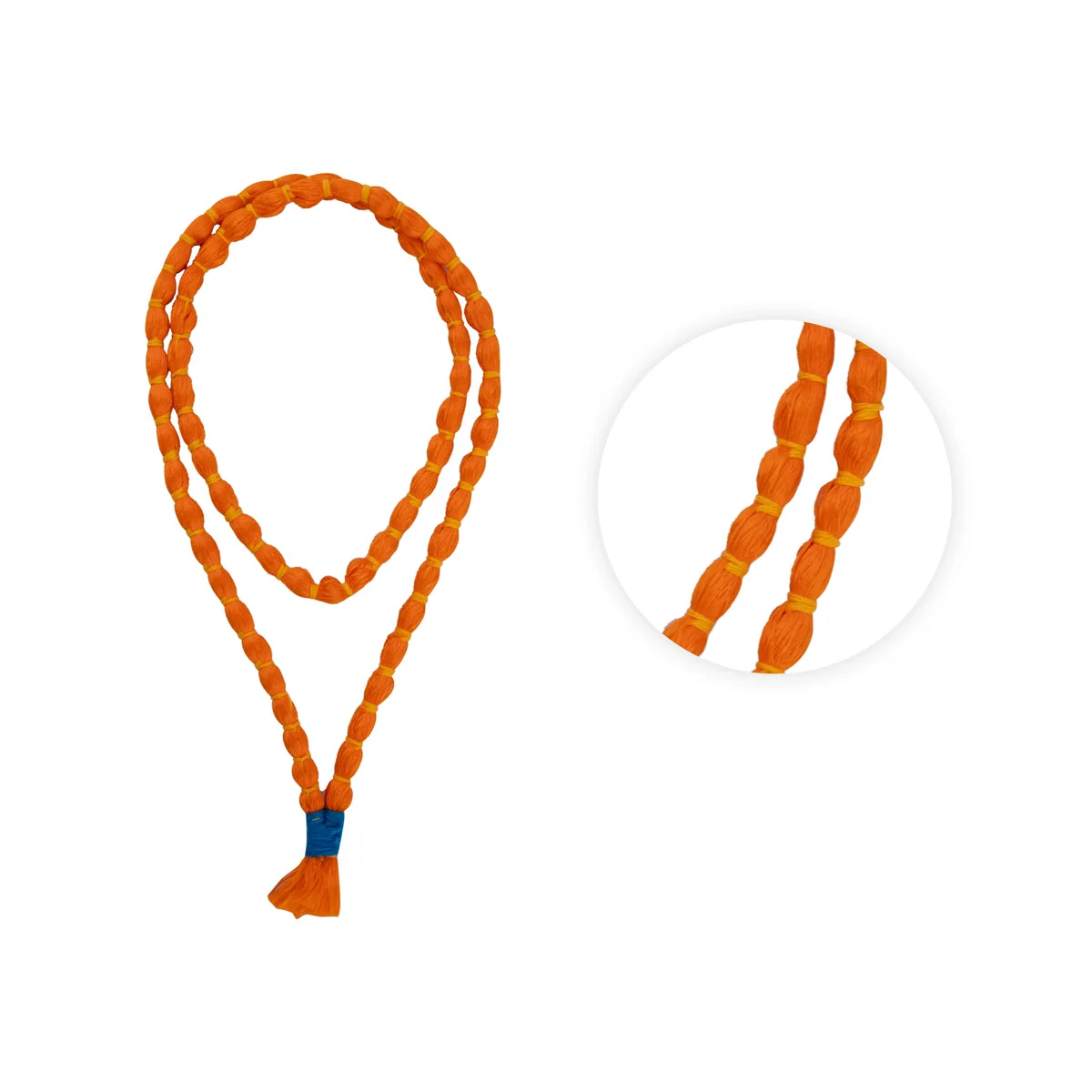 Pavitra Mala - 22 Inches | Orange Colour Thread Garland for Deity Decor - Image 3