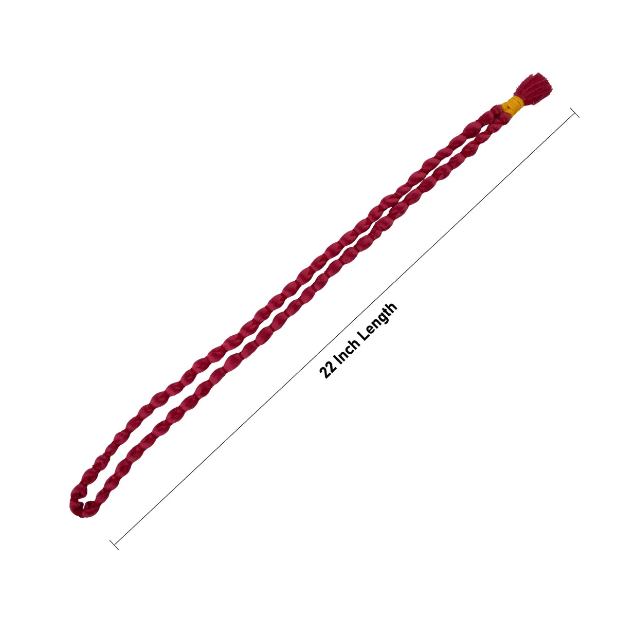 Pavitra Mala - 22 Inches | Red Colour Garland for Deity Decor - Image 2
