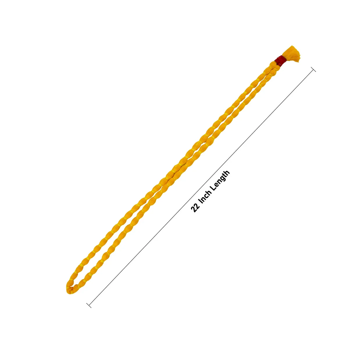 Pavitra Mala - 22 Inches | Yellow Colour Thread Garland for Deity Decor - Image 2