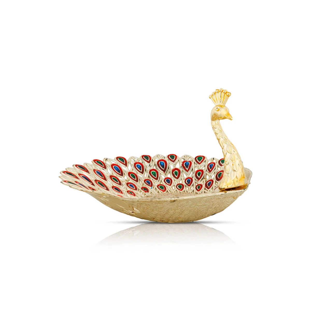 Peacock Design Plate - 8 x 7 Inches | Decorative Tray/ Decorative Plate for Home Decor - Image 3