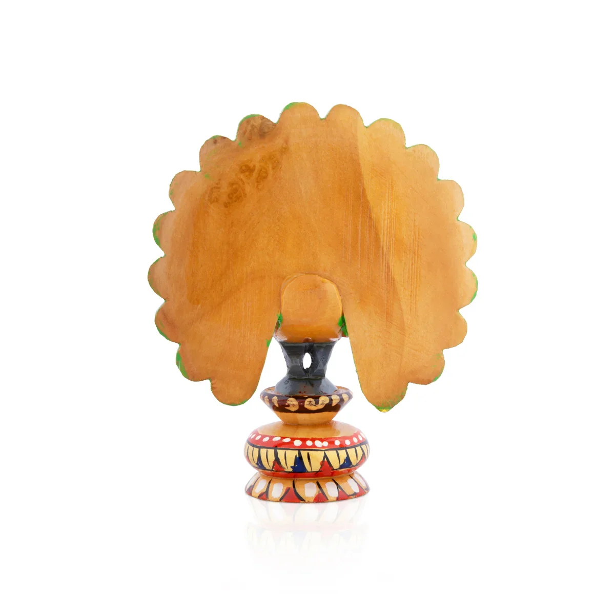 Peacock Statue - 3 x 2 Inches | Wooden Statue/ Painted Dancing Peacock Sculpture for Home Decor - Image 4