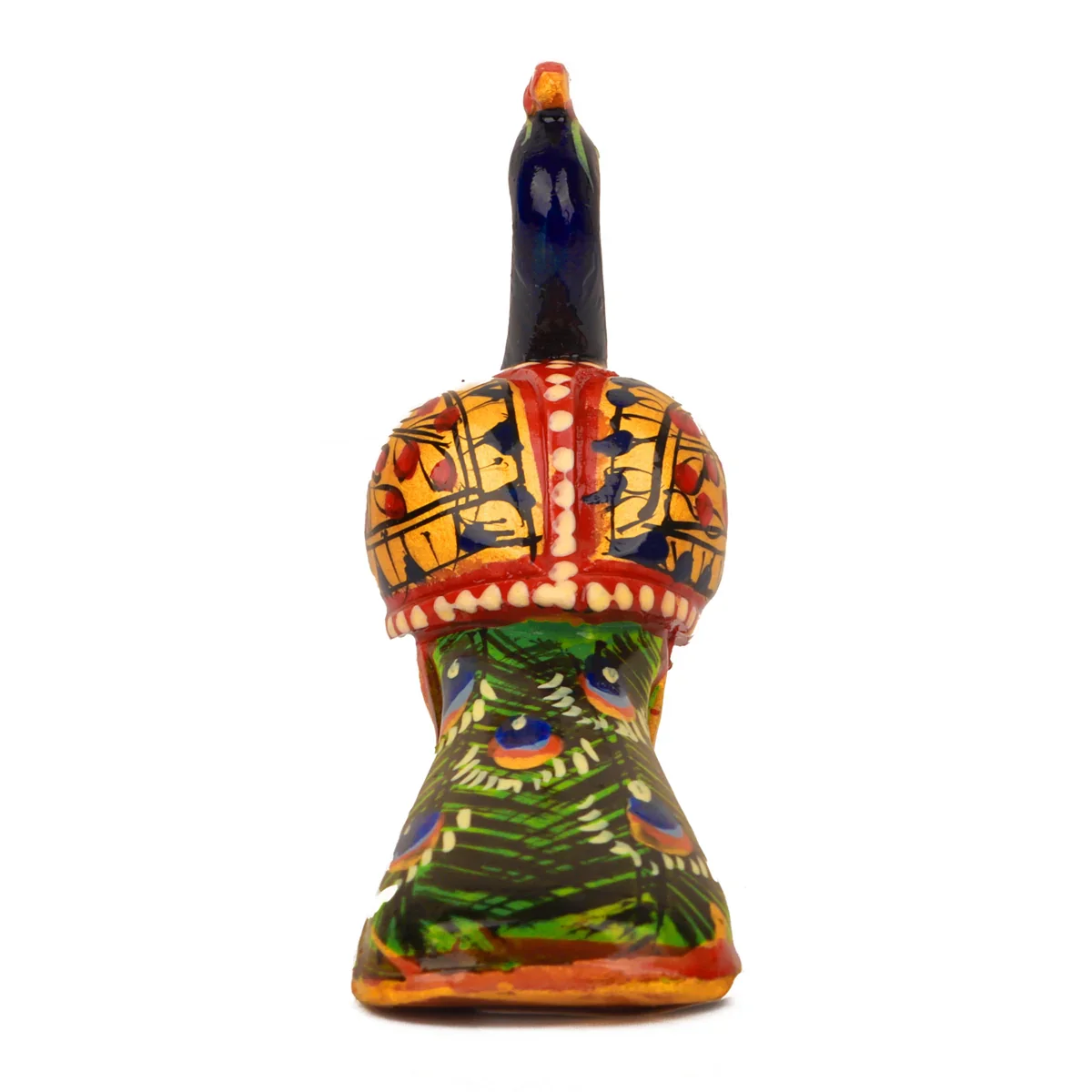 Peacock Statue - 3 x 3.5 Inches | Wooden Statue/ Painted Peacock Sculpture for Home Decor - Image 4