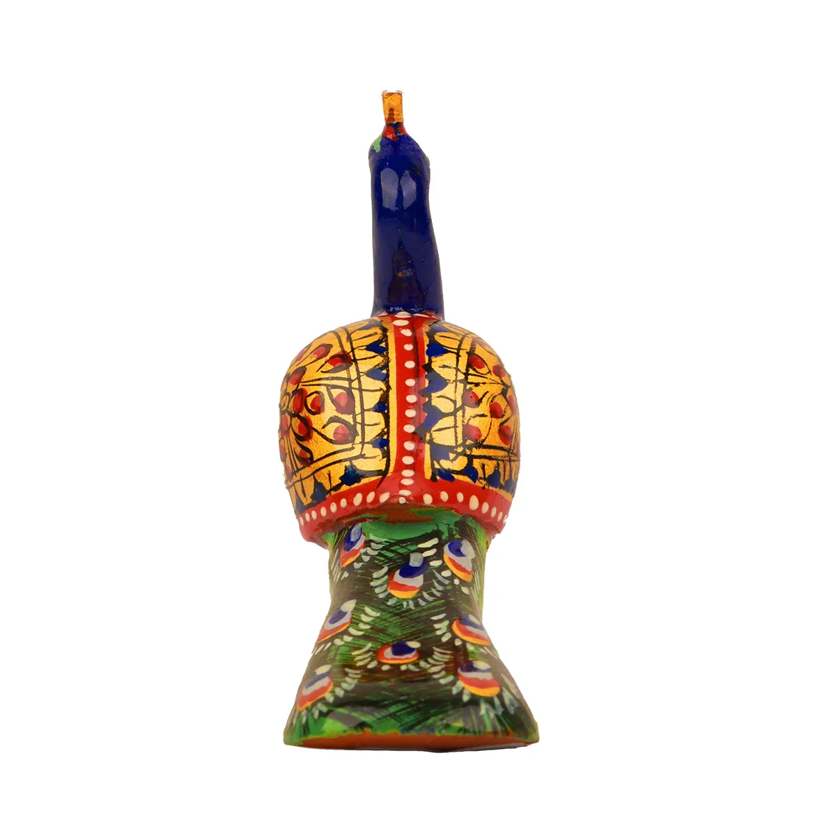 Peacock Statue - 4 x 4.5 Inches | Wooden Statue/ Painted Peacock Sculpture for Home Decor - Image 5