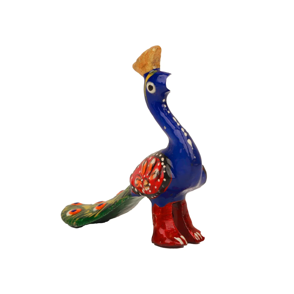 Peacock Statue Key Chain - 2 x 3 Inches | Metal & Painted Peacock Sculpture Key Ring/ Key Holder for Bike - Image 4
