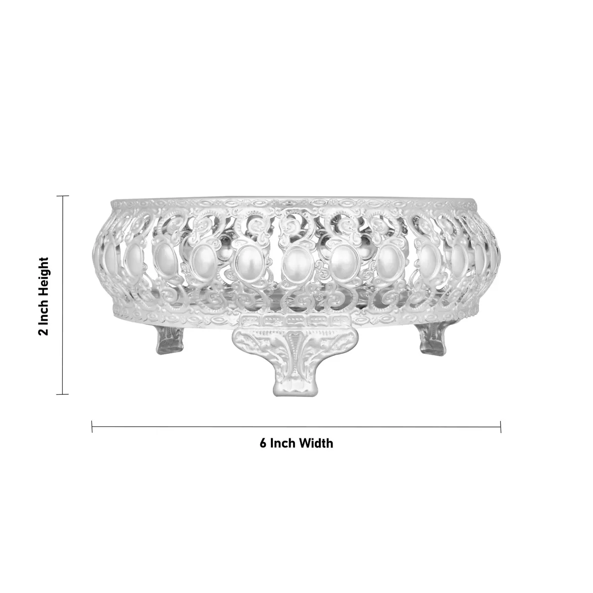 Peacocok Design Pichwai Tray With Leg- 2 X 6 Inches | Square Shape/ Thali Plate/Decorative Plate For Serving - Image 4