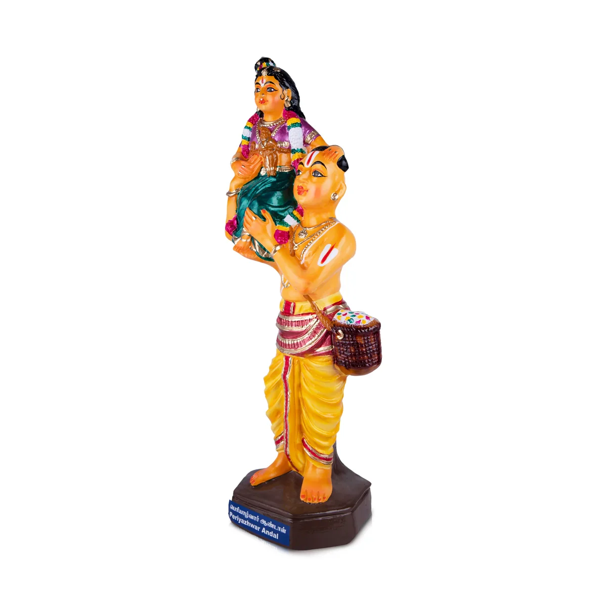 Periyazhwar Andal Paper Mache Golu Bommai - 17 x 9 Inches | Giri Golu Doll/ Navaratri Golu Bomma/Gombe/Bommai - Image 3
