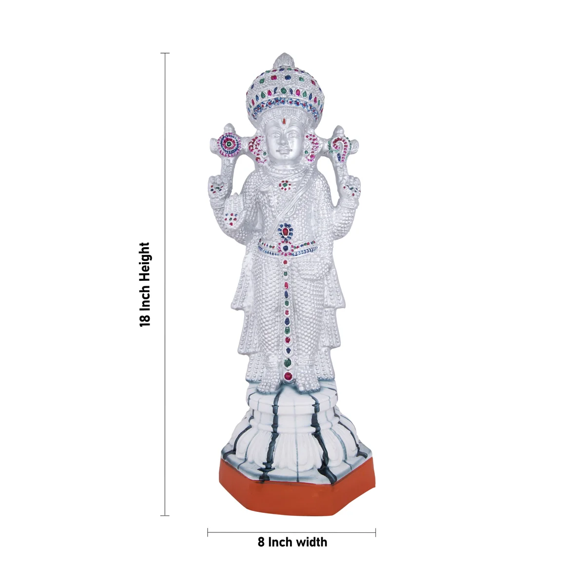 Perumal Muthangi Sevai Paper Mache Golu Bommai - 18 x 8 Inches | Giri Golu Doll/ Navaratri Golu Bomma/Gombe - Image 3