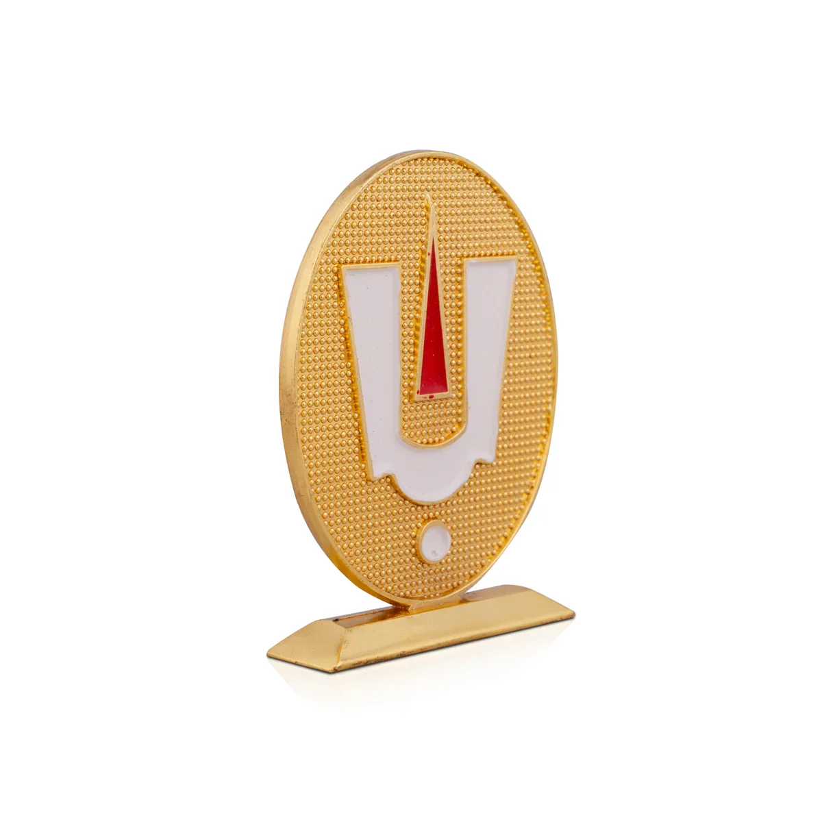 Perumal Namam with Base - 3 x 2 Inches | Zinc Vishnu Tilak for Pooja - Image 2