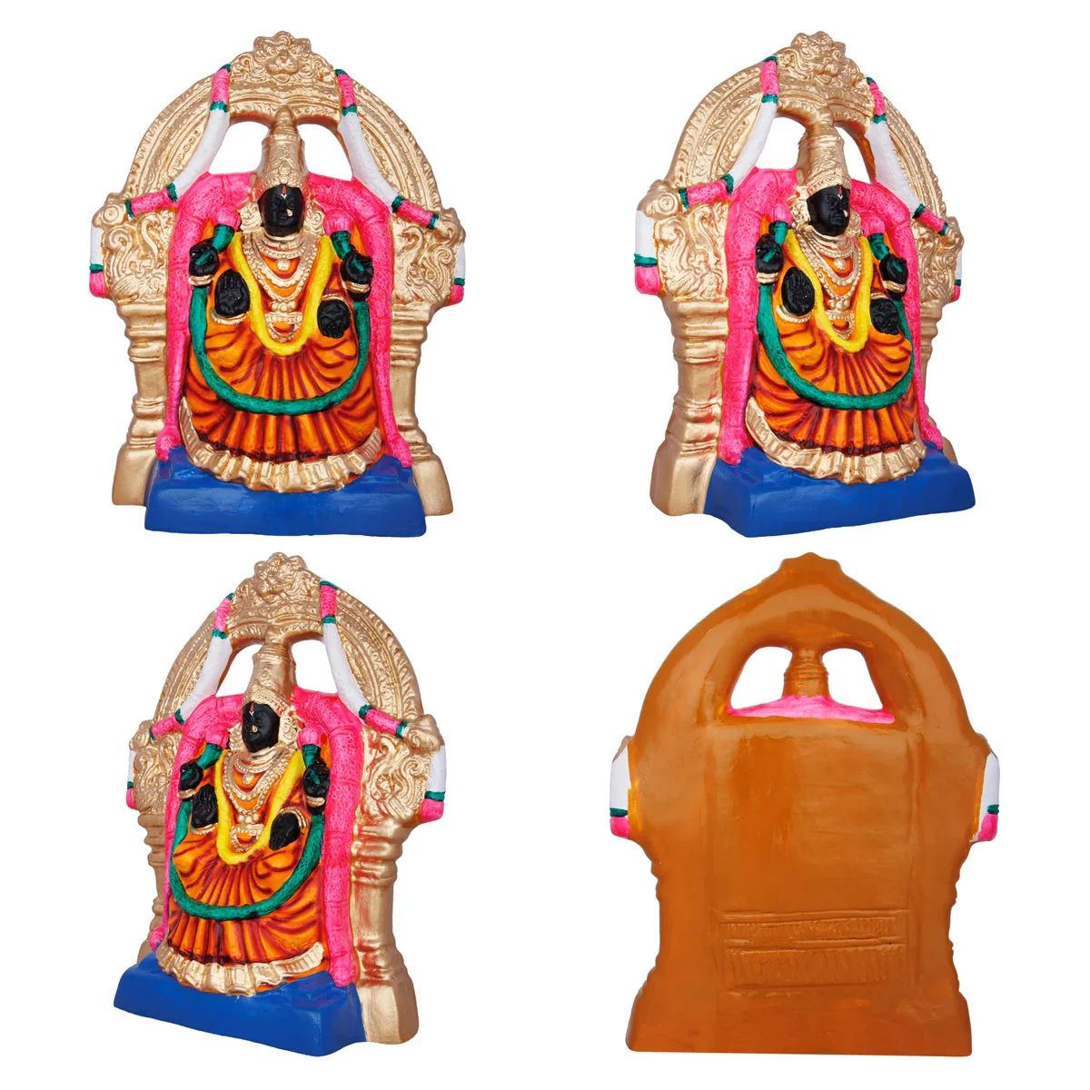 Perumal Thayar Clay Golu Bommai - 15 Inches | Giri Golu Doll/ Navaratri Golu Bomma/Gombe/Bommai - Image 3
