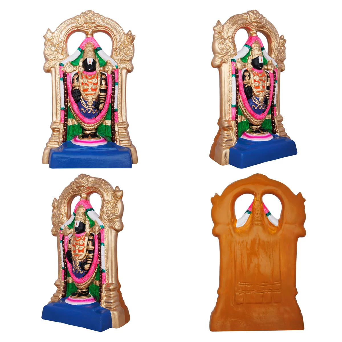 Perumal Thayar Clay Golu Bommai - 15 Inches | Giri Golu Doll/ Navaratri Golu Bomma/Gombe/Bommai - Image 4