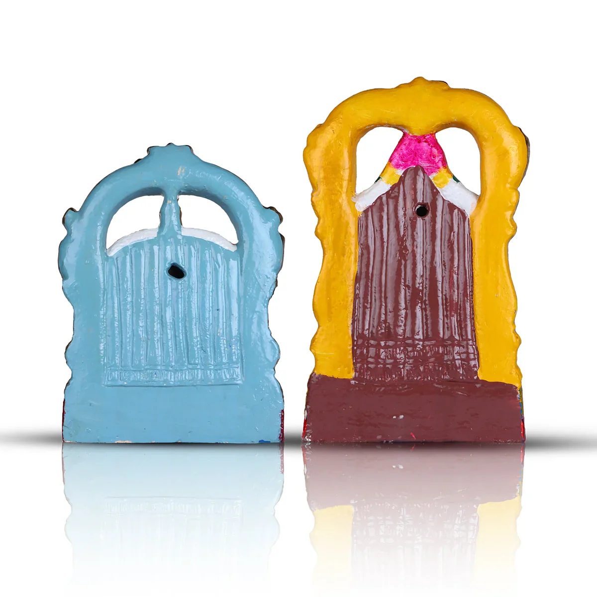 Perumal Thayar Clay Golu Bommai Pair - 15 x 8 Inches | Giri Golu Doll/ Navaratri Golu Bomma/Gombe/Bommai - Image 4