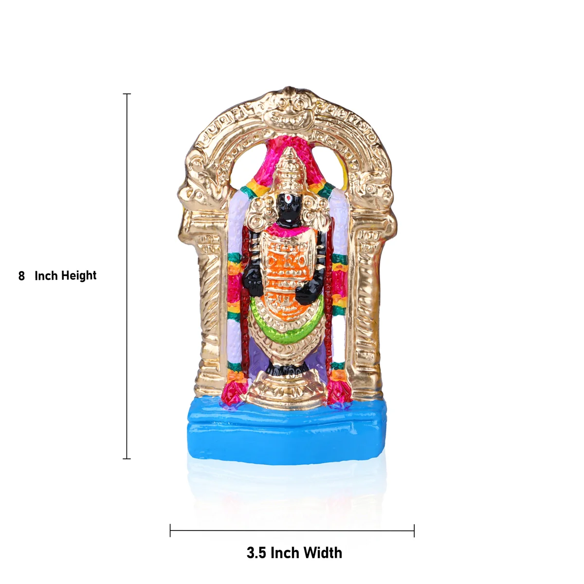 Perumal Thayar Clay Golu Bommai Pair - 8 x 3.5 Inches | Giri Golu Doll/ Navaratri Golu Bomma/Gombe/Bommai - Image 5