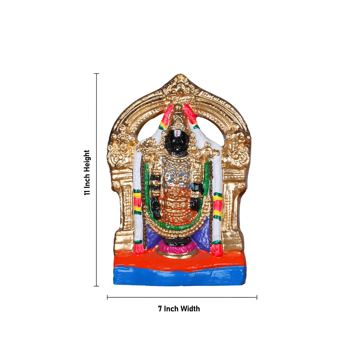 Perumal Thayar Clay Golu Bommai Pair - 11 Inches | Giri Golu Doll/ Navaratri Golu Bomma/Gombe/Bommai - Image 5