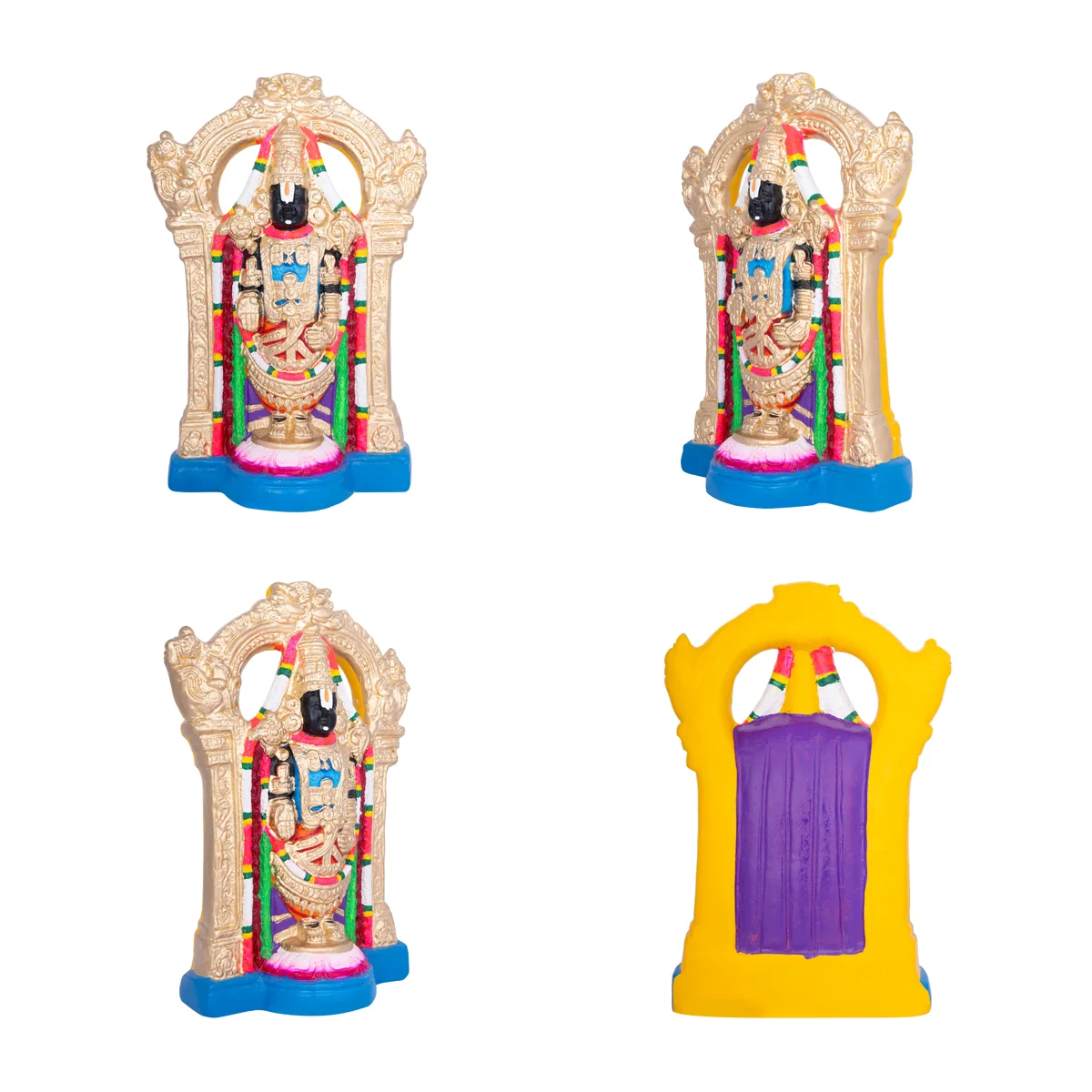 Perumal Thayar Paper Mache Golu Bommai Pair- 15 X 10 Inches | Navaratri Golu Gombe/Giri Golu Doll/Navratri Decor - Image 2