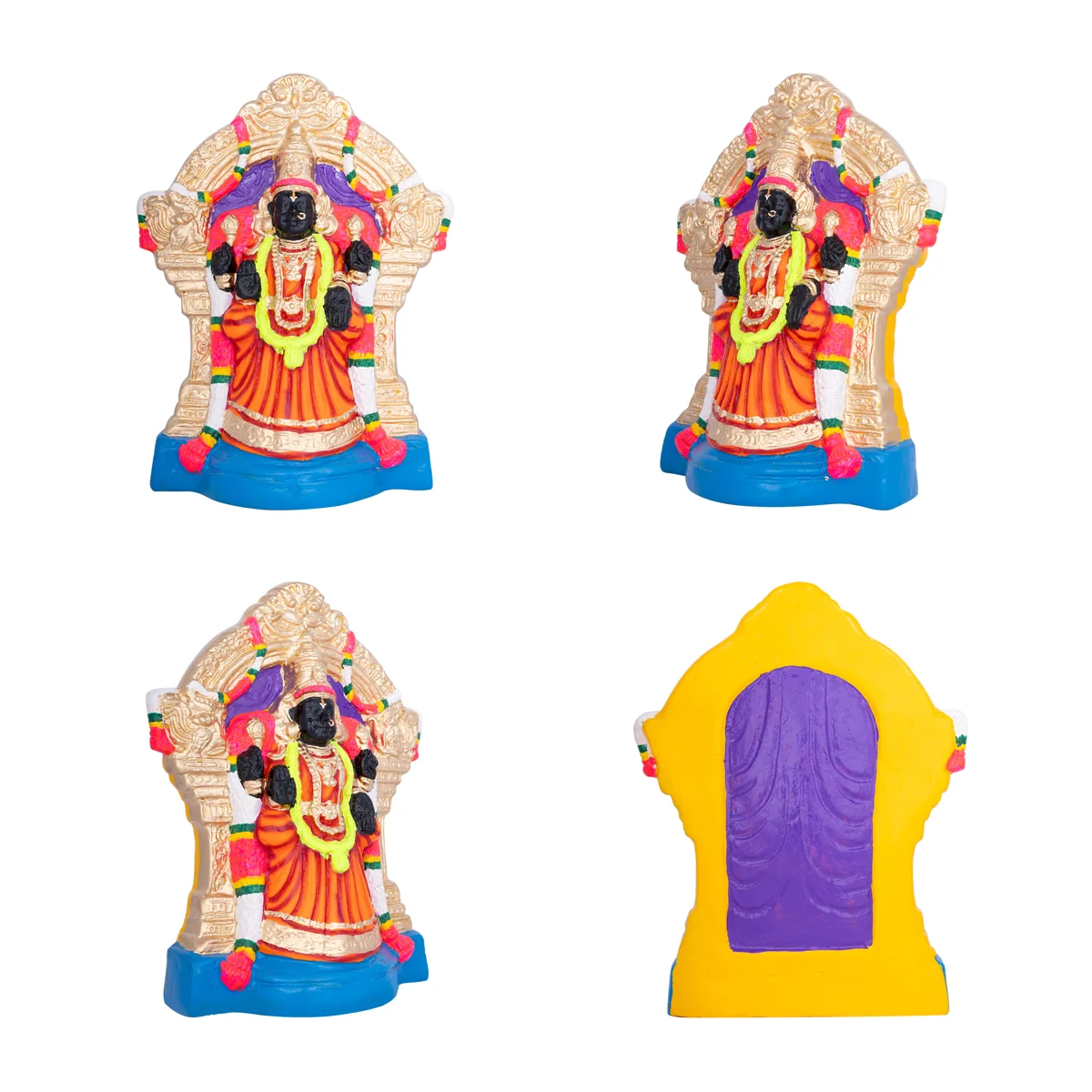 Perumal Thayar Paper Mache Golu Bommai Pair- 15 X 10 Inches | Navaratri Golu Gombe/Giri Golu Doll/Navratri Decor - Image 3