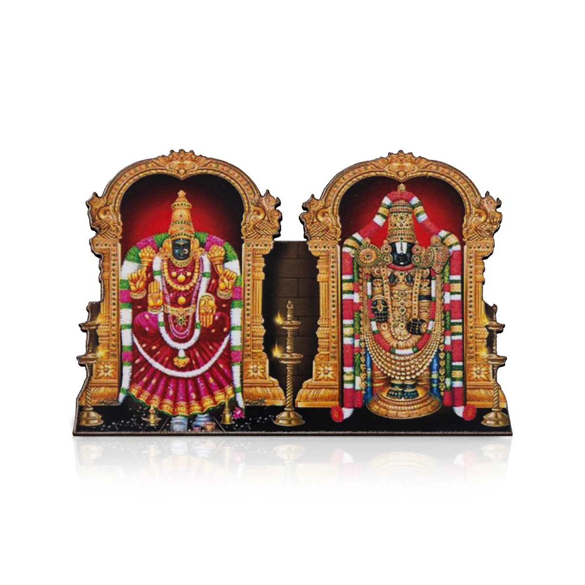 Perumal Thayar Red Fridge Magnet - 3 x 3 Inches | Red Colour Photo Magnet/ Single Layer Picture Magnet for Home - Image 2
