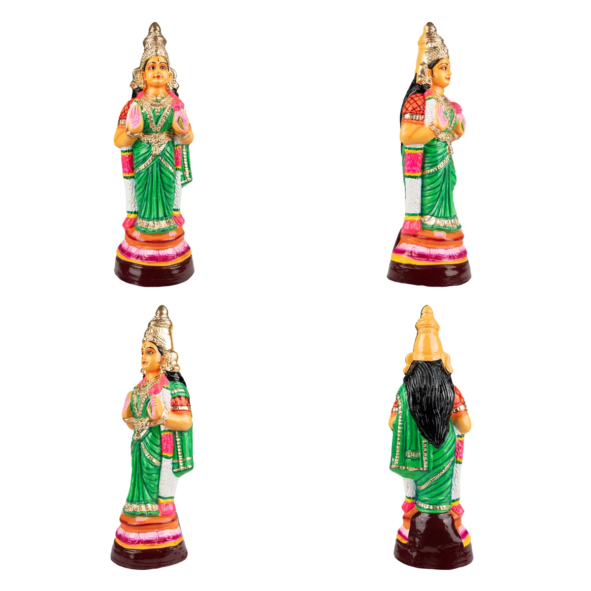 Perumal Utsava Murti Paper Mache Golu Bommai Set - 19 X 9 Inches | Navaratri Golu Gombe/ Giri Golu Doll - Image 2